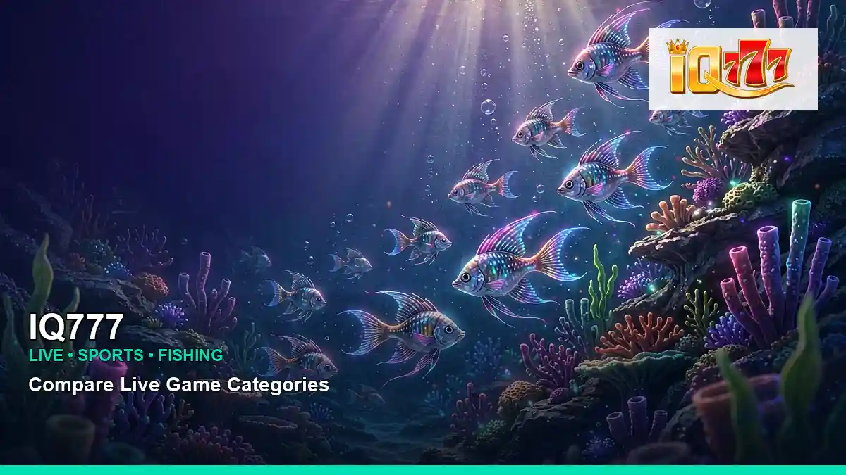 IQ777 fish school casino fishing games highlighting mobile-friendly casino play
