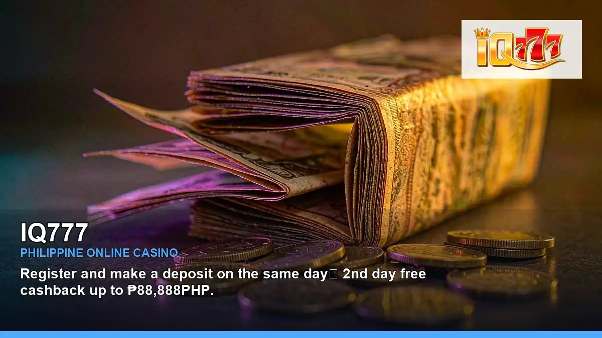IQ777 casino payment methods featuring a Philippine casino game interface with a digital transfer composition
