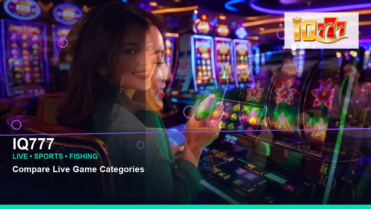 IQ777 left-diagonal fantasy online slot games highlighting mobile-friendly casino play